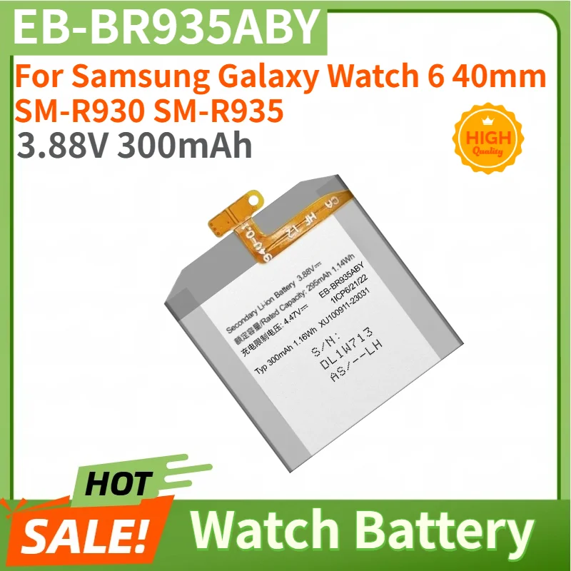 EB-BR935ABY Battery For Samsung Galaxy Watch 6 40mm SM-R930 SM-R935 High Quality Replacement Battery 3.88V 300mAh