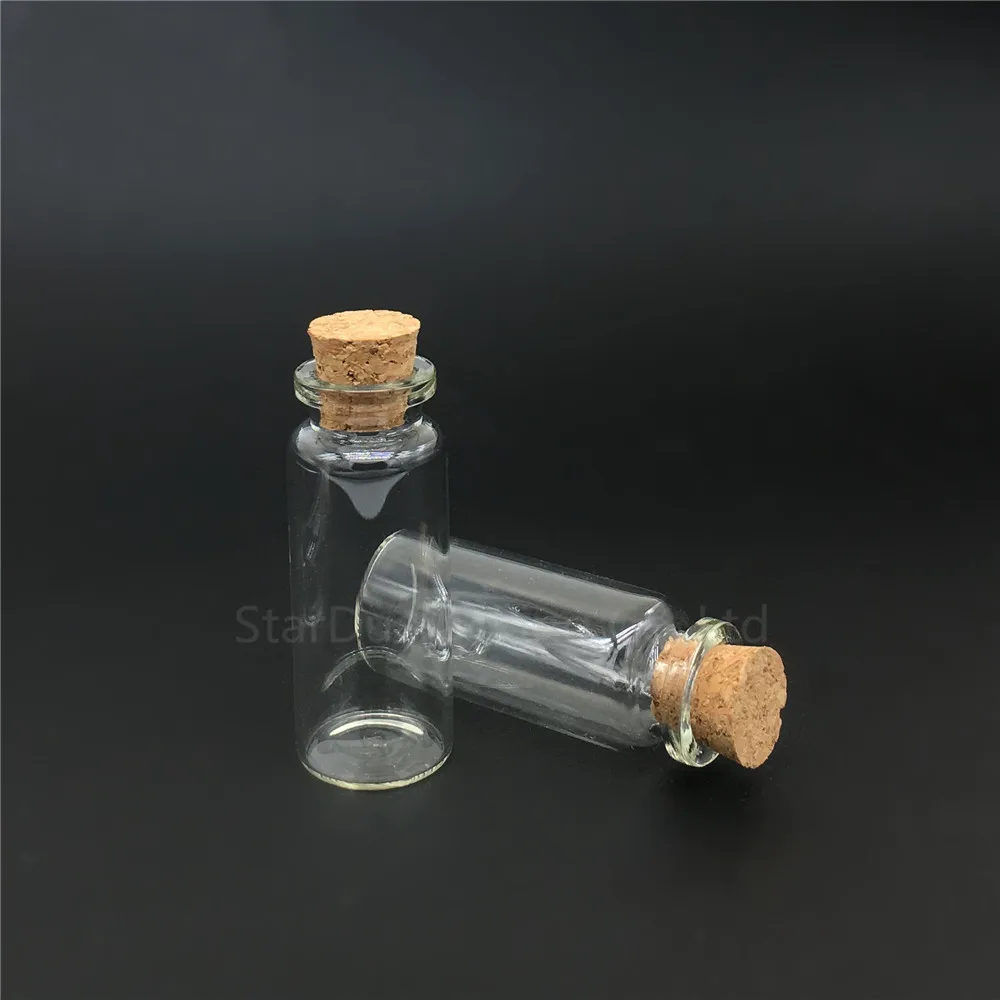 1000pcs 12ml Small Cute Mini Cork Stopper Glass Bottles Vials Jars Containers 12cc Small Wishing Bottle With Cork