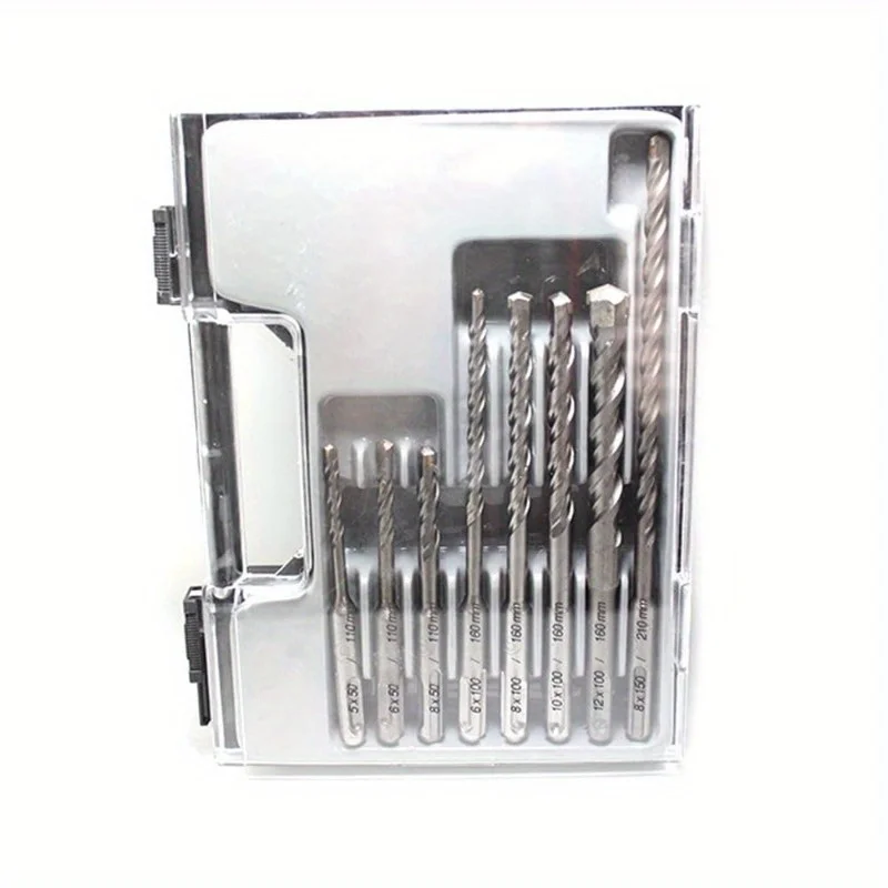 8Pcs Rotary Hammer Drill Bit Set 3/16