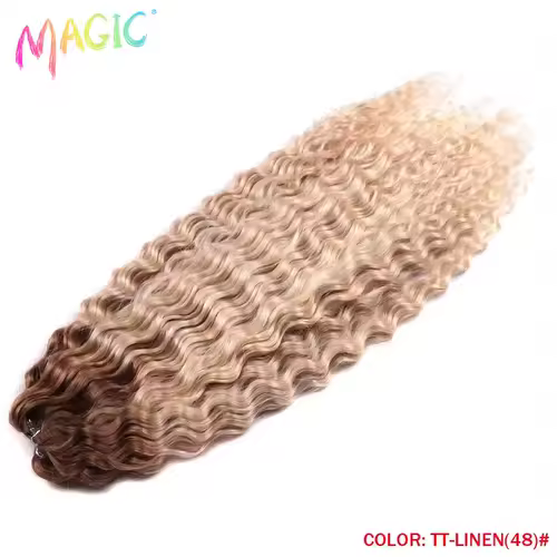 Magic Ariel Curl Hair Water Wave Twist Crochet Hair Synthetic Braid Hair Ombre Blonde 22 Inch Deep Wave Braiding Hair Extension - Image 48