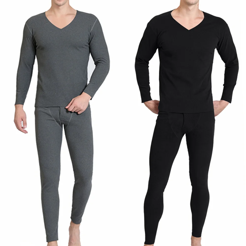Mens Thermal Underwear Set Winter Fleece Lined Long Johns for Men Thermal Shirts and Pants Base Layer Cold Weather Thermals 7XL