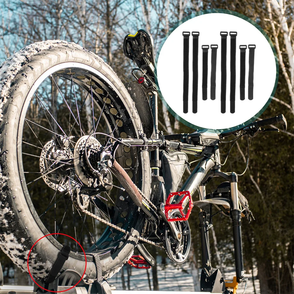 

8 Pcs Pump Securing Strap 30cm 20cm Rack Strong Durable Mountain Bike Tie Downs Cycling Bike Rack Straps Accessories