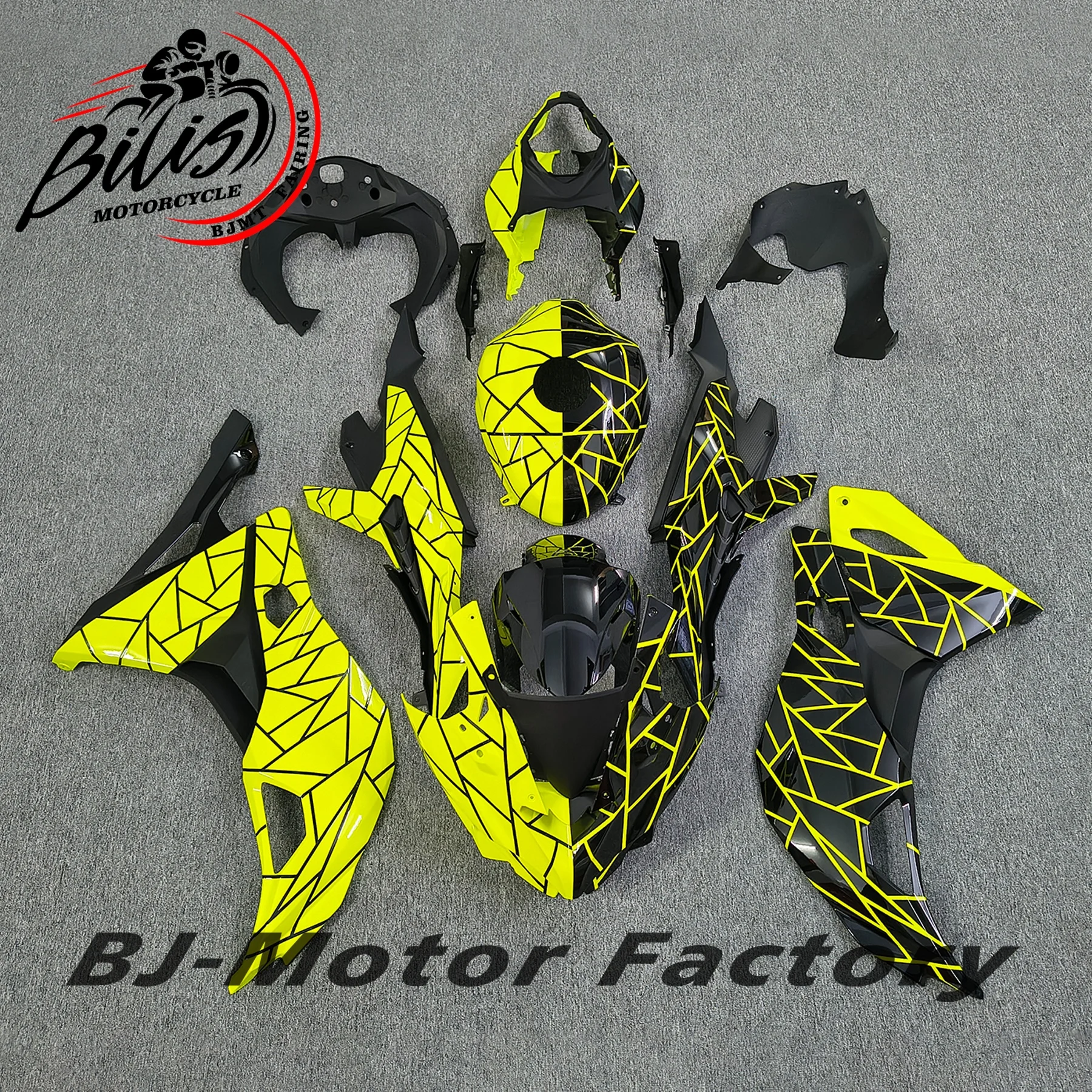 القلنسة الأخضر الأحمر الأسود خطوط الأزهار دراجة نارية لكاواساكي ZX4R 2019-2023 ZX 4R ZX4RR ZX25R ZX 25R الهدايا المجمعة الكاملة هيكل السيارة