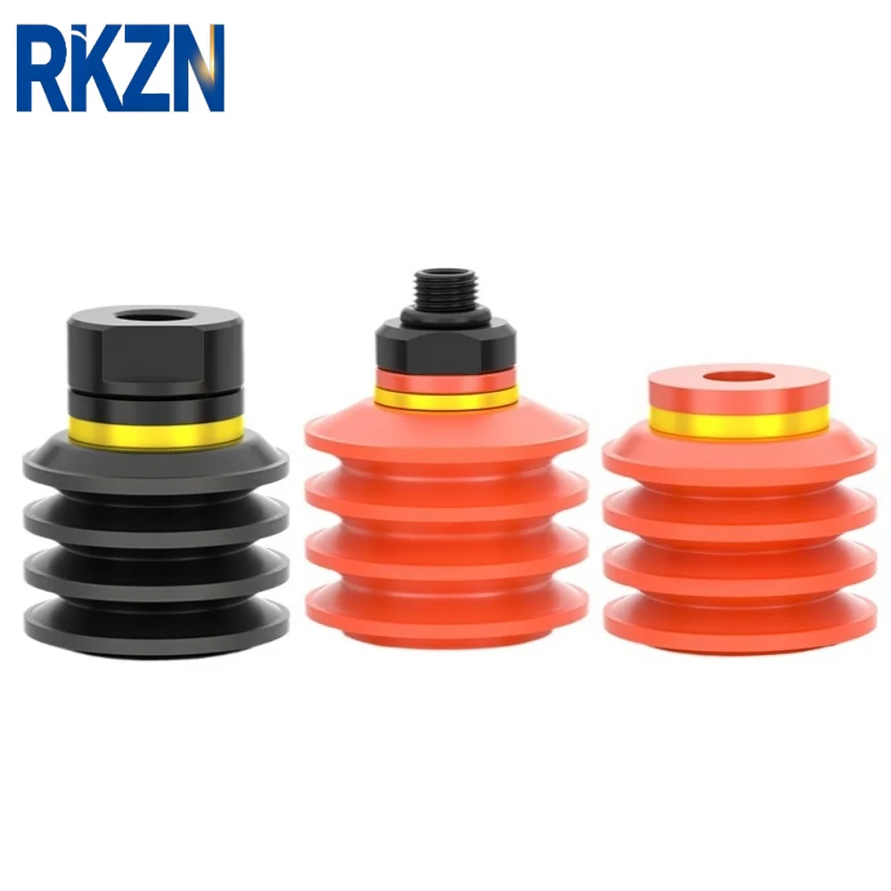 5PCS Bellows Vacuum Suction Cup Pneumatic Fitting, 20/30/40/50mm Multi-layer Suction Cup for Food Packaging Machinery