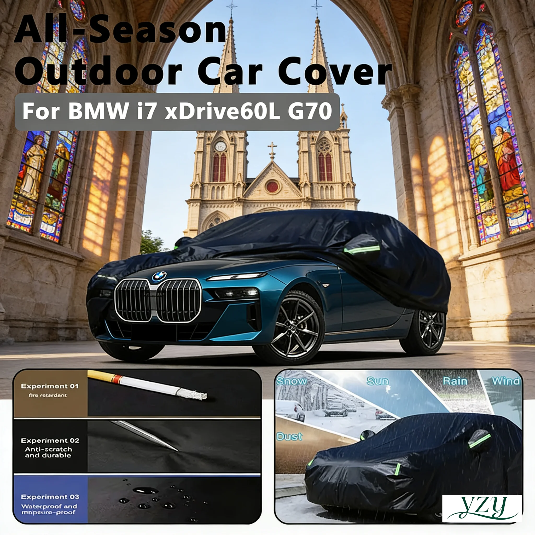 

For BMW i7 xDrive60L G70 Outdoor Protection Full Car Covers Snow Cover Sunshade Waterproof Dustproof Exterior Car Accessories