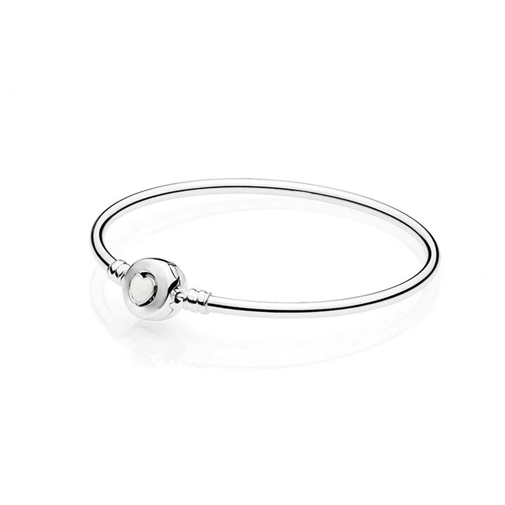 

Authentic 925 Sterling Silver Moments Loving Heart "You Are So Loved" Fashion Bangle Fit Women Bead Charm Gift DIY Jewelry
