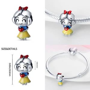 Disney-925 Silber erklärt Pandora-Armband, Haustiere, Prinzessin-Serie, Talão-Anhänger, Geschenkschmuck, Frauen, Marke, Anfälle, Hot Sale 10 Hauptzellenverkäufe bei Promotion - №3