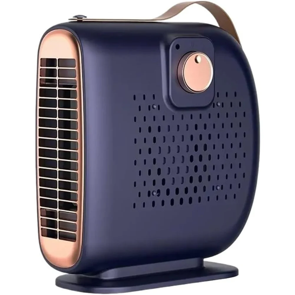 Portable Electric Heater 800W Space Heater PTC Rapid Heating Automatic Constant Temperature for Office Home Blue (EU)