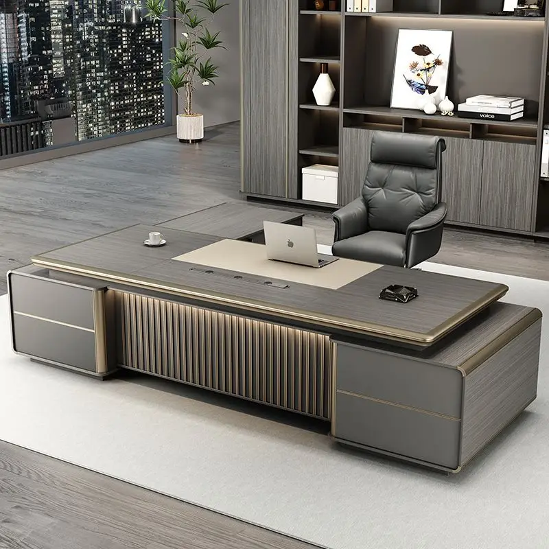 Modern High-end Desk Boss Tables Light Luxury Office Desks And Workstations Simple Manager Large Class Desk President Table