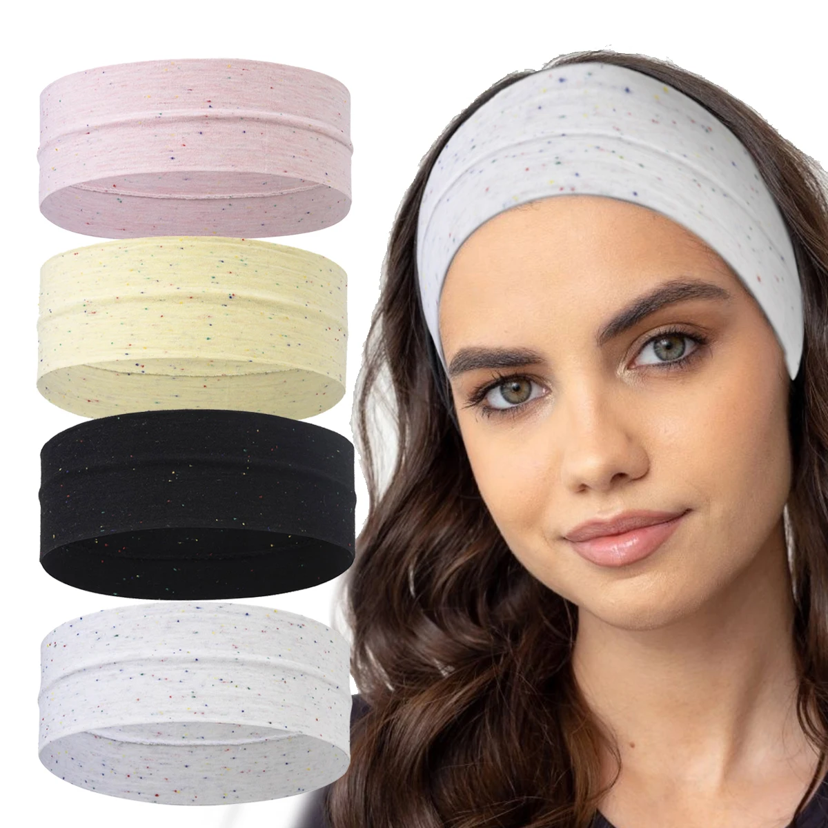 

Workout Headbands Women Men Non Slip Headwraps Sport Sweatbands Elastic Sport Hair Bands for Yoga Running Sports Fitness Gym