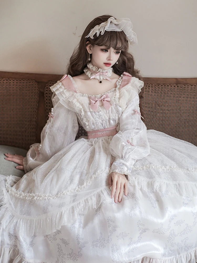 Original Lolita Daily Princess Dress Flower Wedding Elegant Op Gorgeous Luxury French Lolita Dress Spring/summer