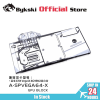 Bykski Water Block use for Sapphire Nitro+ Radeon RX Vega 64 8GB HBM2 (11275-03-40G) Full Cover GPU Copper Block Radiator RGB