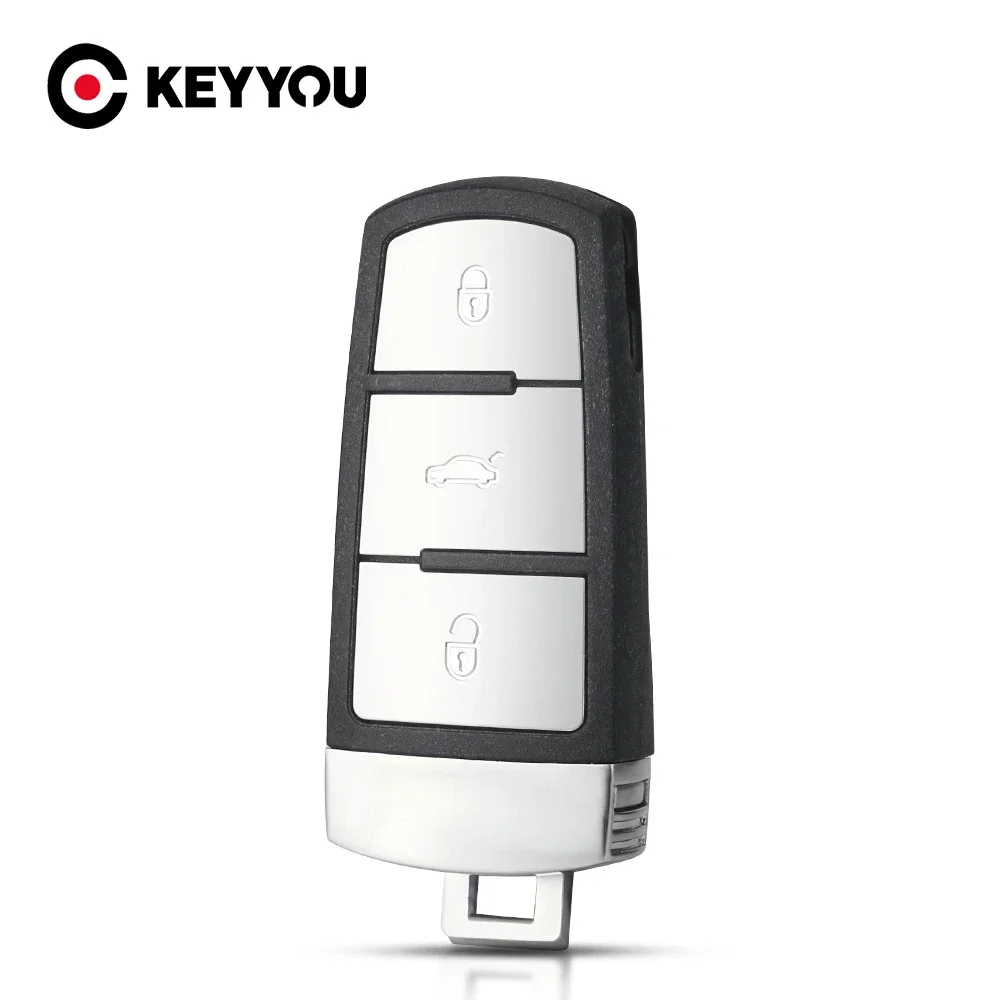 

KEYYOU 3-кнопочный полуумный чехол для дистанционного ключа без ключа Go для VW Volkswagen Passat B6 CC 3C B7 Magotan