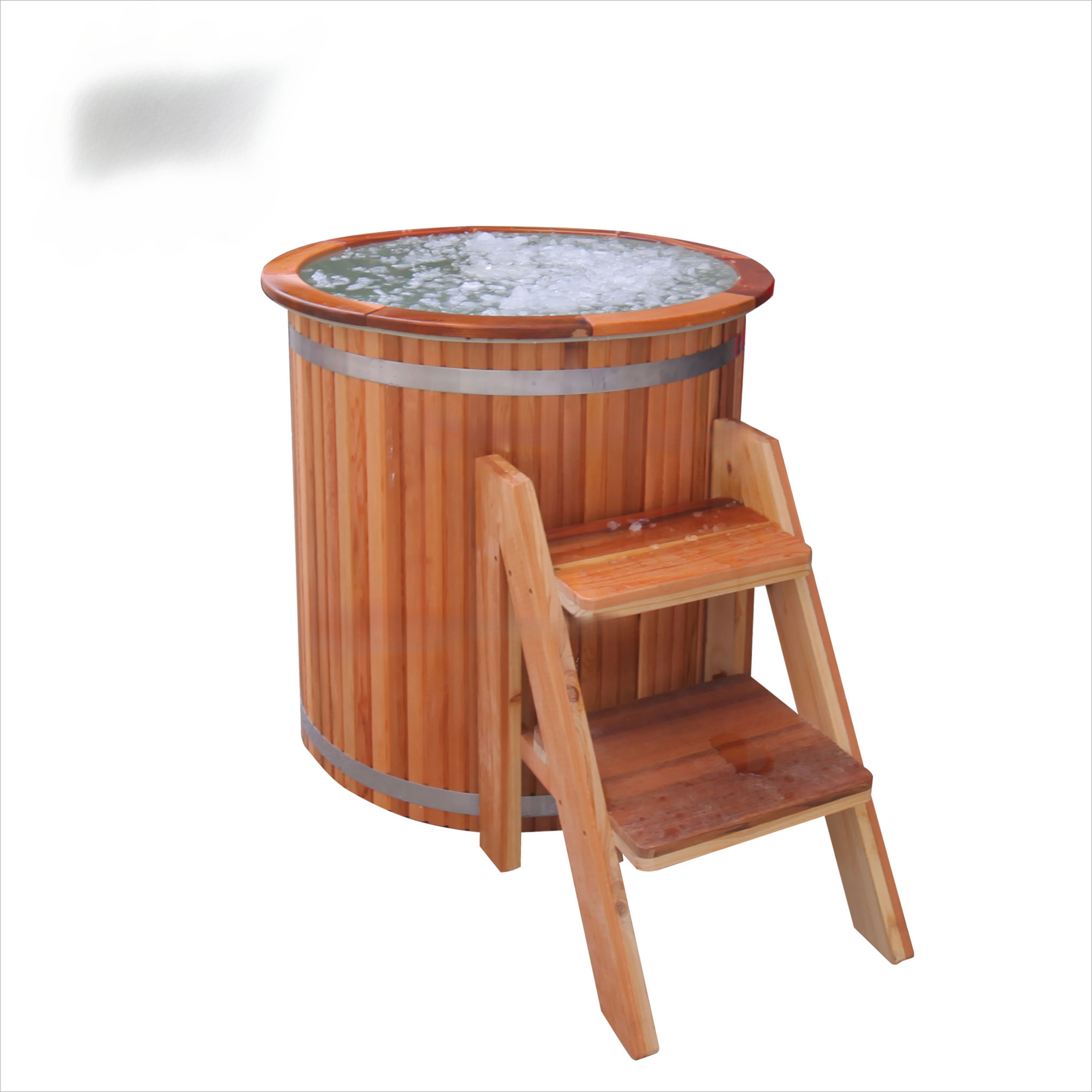 Wood Grain Refrigerated Tub Physical Restoration cold plunge pool Freestanding Tub Ice barrel Shower Soaking Tub Ice Bucket