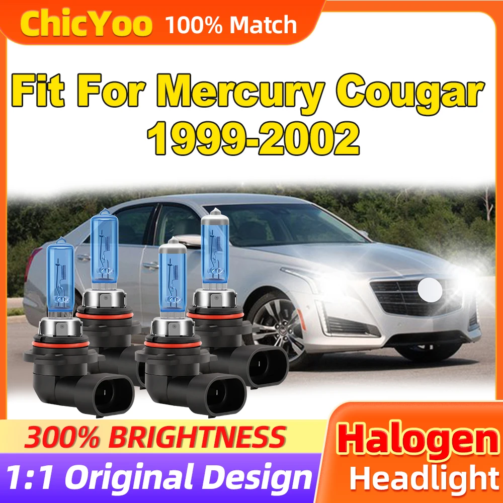 

Fit For Mercury Cougar 1999 2000 2001 2002 200W Halogen Lights 24000LM Super Bright Car Lamps 6500K 12V Halogen Headlights