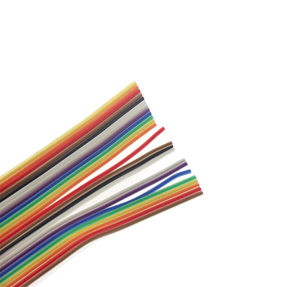 1Meter 10P/12P/14P/16P/20P/26P/34P/40P/50P 1.27mm PITCH Color Flat Ribbon Cable Rainbow DuPont Wire for FC Dupont Connector