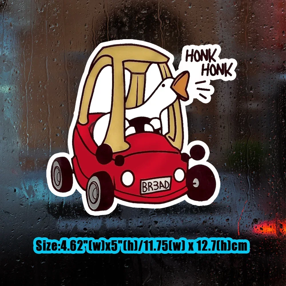 Road Rage Honk Goose Decorative Vinyl Decal Waterproof Sticker For Motorcycle Body Helmet Laptop Car Window Scooter Decor