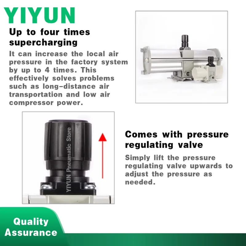 1pc VBA10A/20A/22A/40A/42A/43A-02GN/03GN/04GN Series Pneumatic Booster Regulator Valve Compressed Air Tank 5L 10L 20L 38L YIYUN