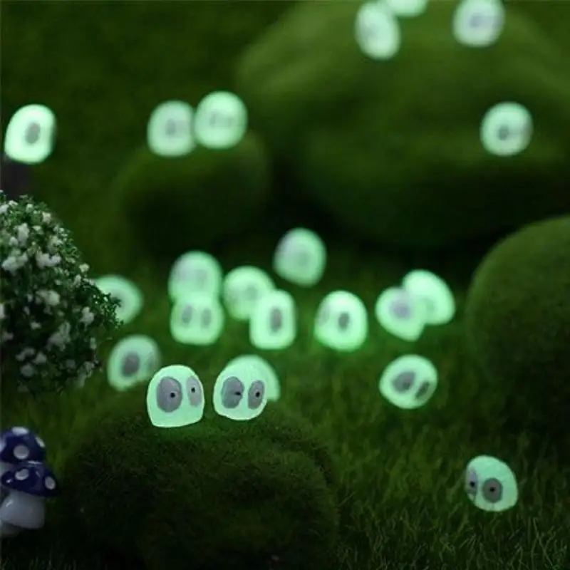 20 Glow-In-The-Dark Rocks, Transparent Stone Decorations, Bonsai Accessories, Micro Landscape Ornaments, Garden & Yard Art