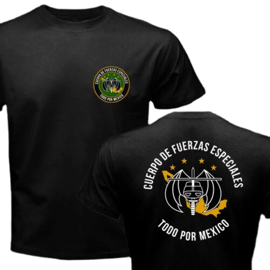 Camiseta militar para hombre, gafas Fuerzas Especiales, ejército, militar, México