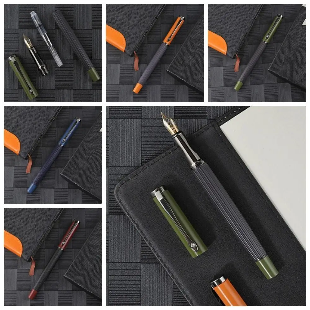 

Brushed Texture Luxury Metal Fountain Pen Smooth Writing Exquisite Calligraphy Fountain Pen High-end 0.5mm Business Fountain Pen