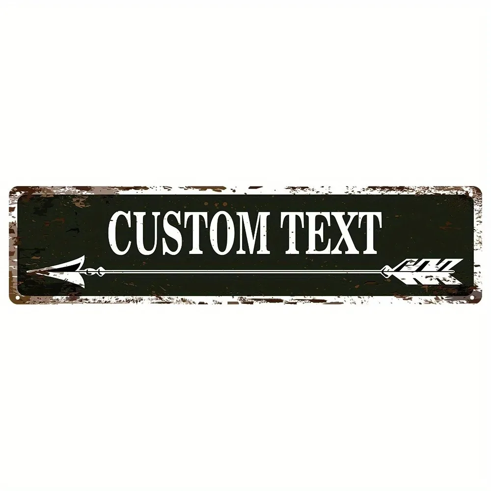 [2D Flat] 1pc Custom Vintage Left Arrow Metal Sign Personalized Indoor Wall Decor (Only For Decoration)
