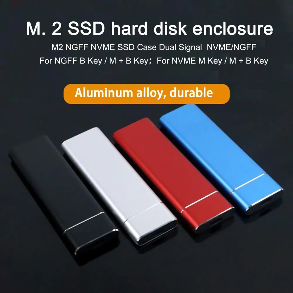 Hard Drive Enclosure Compact SSD Box Portable High Speed High-quality USB 3.1 to M.2 NVME/NGFF PCIe SSD Enclosure