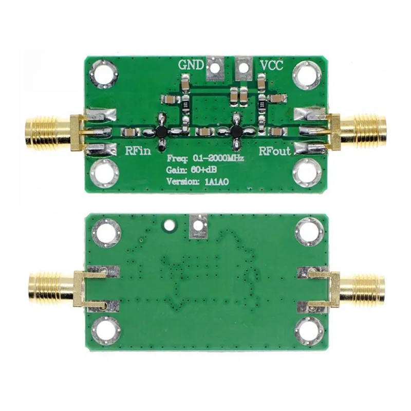 0.1-2000MHz RF Wideband Low Noise Amplifier (LNA) 60dB Gain, 0.1~2GHz Broadband RF Amplifier for Wireless Communication