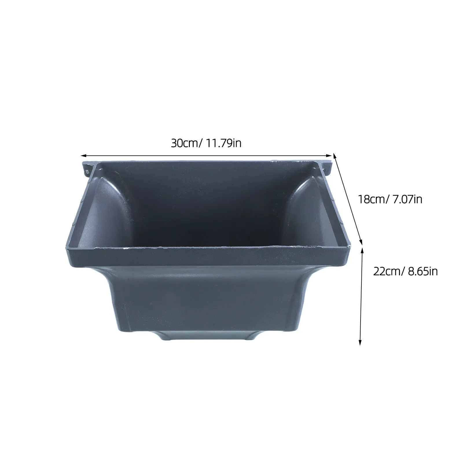 Grey Aluminum Alloy Rainwater Diverter 30x22x18cm Arc Design Downspout Adapter Rain Gutter Extension for Yard Slope