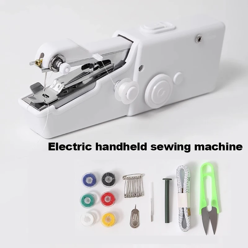 

Portable Sewing Machine Manual Domestic Sewing Machine Presser Foot Handheld Rope-free Electric Quick Build DIY Apparel Supplies