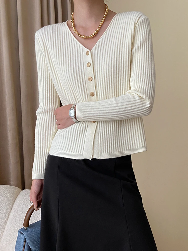 

Red Big Size Knitting Cardigan Sweater Loose Fit V-Neck Long Sleeve Women New Fashion Tide Spring Autumn O717