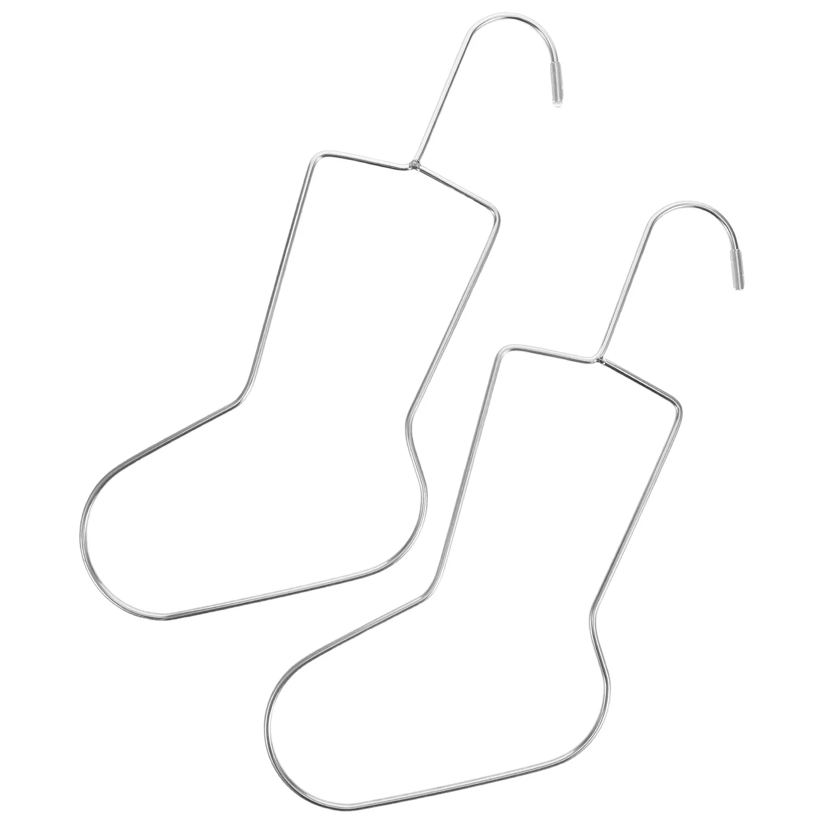 2Pcs Metal Sock Blocker Display Hanger Rack Stainless Steel Construction For Crochet Knitting Socks Drying Shaping