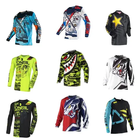2025 Yeni Bisiklet Forması Çabuk Kuruyan BMX ATV MTB Bisiklet T-shirt Dağ Bisikleti Yol Bisiklet Motosiklet T-Shirt Motosiklet Kleding