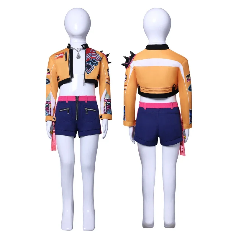 

IN STOCK Size 110cm-150cm Huntrix Rumi Zoey Mira Cosplay Kids Costume K-pop Demon Hunters Cosplay Idol Roleplay Halloween Outfit