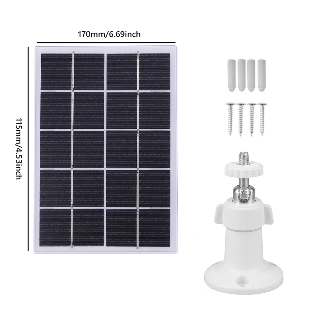 20W 5V Solar Panel for Ring Doorbell 9.8Ft Charging Cable Solar Panel Charger Solar Panel Kit for Ring Video Doorbell 4 3 Plus 2