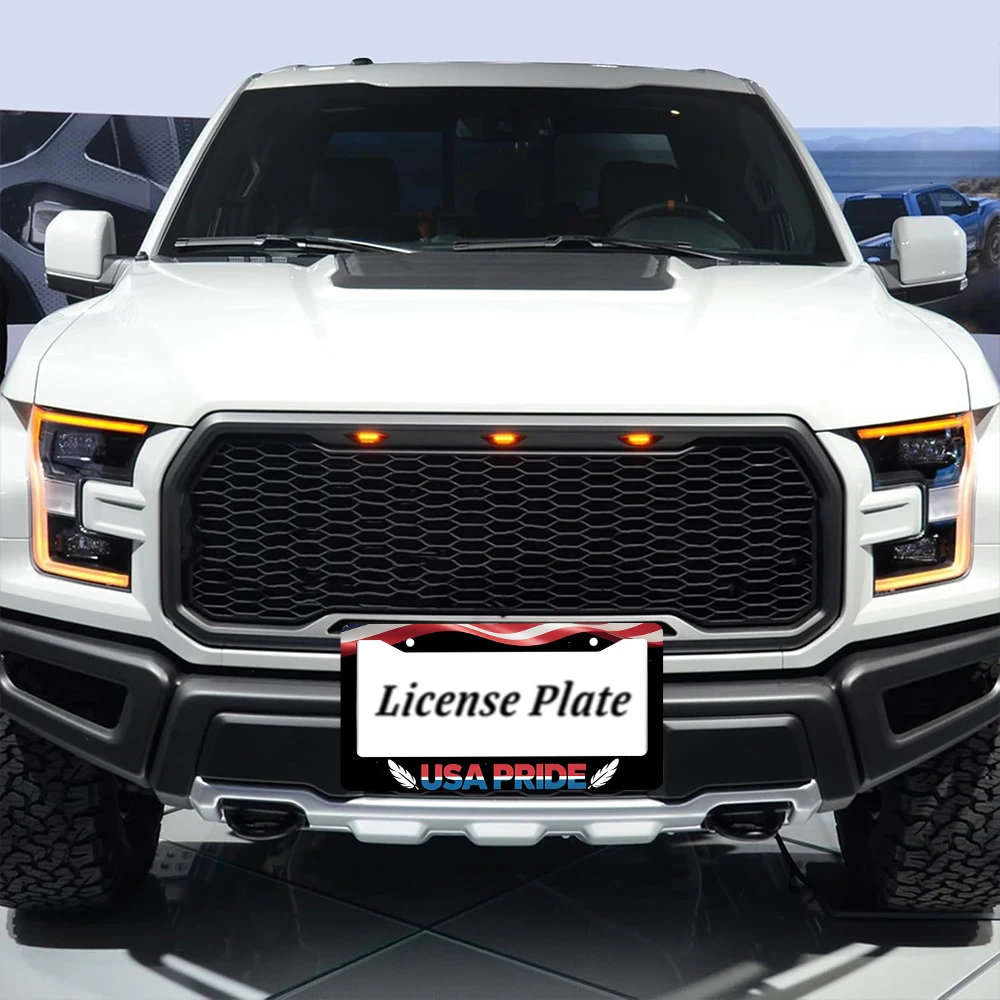 1 قطعة أحمر أبيض أزرق الولايات المتحدة الأمريكية العلم نمط 2 حفرة إطار لوحة الرخصة مادة الألومنيوم 6x12 بوصة مع المسمار مجموعة الرجعية الوطنية سيارة