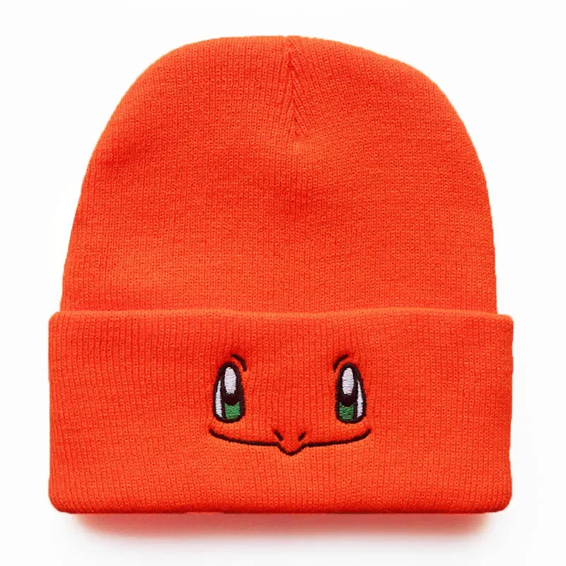 Gorros de punto de Anime Pokemon Pikachu para hombres y mujeres, gorra de calidad de Color sólido, sombreros cálidos casuales lindos, gorras Unisex