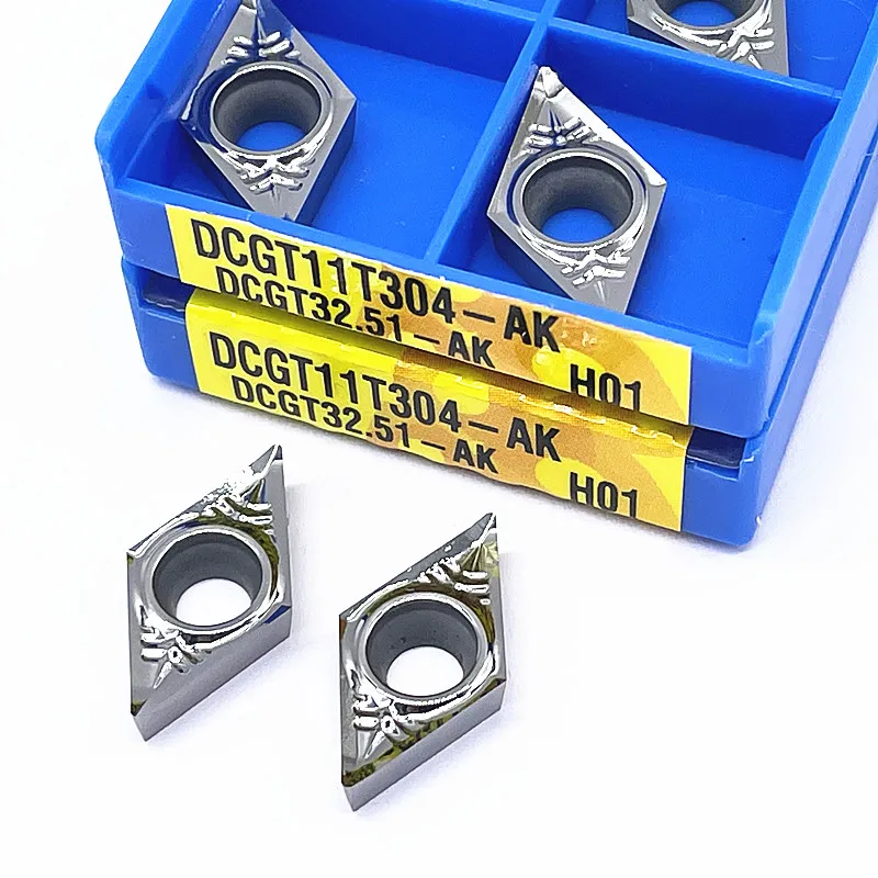 DCGT070202 DCGT070204 DCGT0702028 DCGT11T302 DCGT11T304 DCGT11T308 AK H01 Aluminum cutter blade Insert Cutting Tool CNC