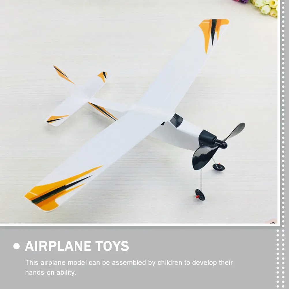 

2Pcs Foam Airplane Rubber Band Powered Aircraft DIY Assemble Educational Plaything for Kids Activity Airplane Toys