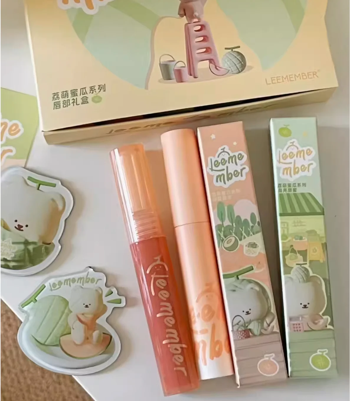 LEEMEMBER – série de brillant à lèvres Cantaloupe, miroir aqueux, glaçage, teinte hydratante, maquillage de beauté pour femmes, cosmétiques