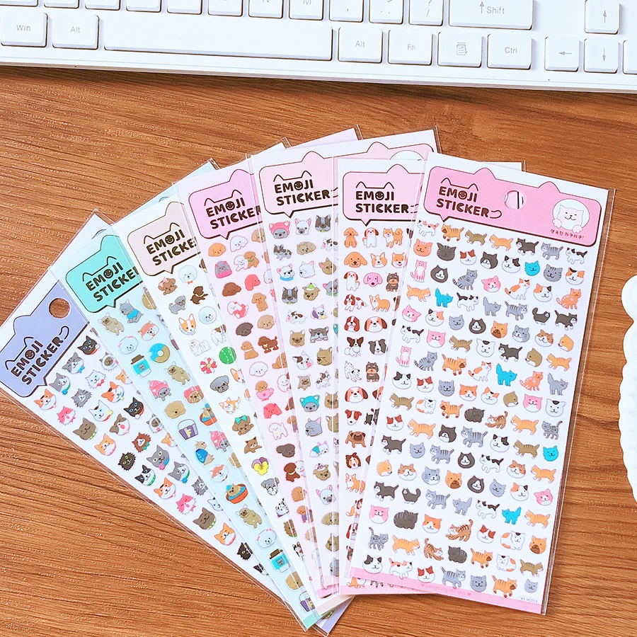 back to school Aesthetic Kawaii stationery school vintage stickers pack cat animals  cute stickers for scrapbooking  supplies