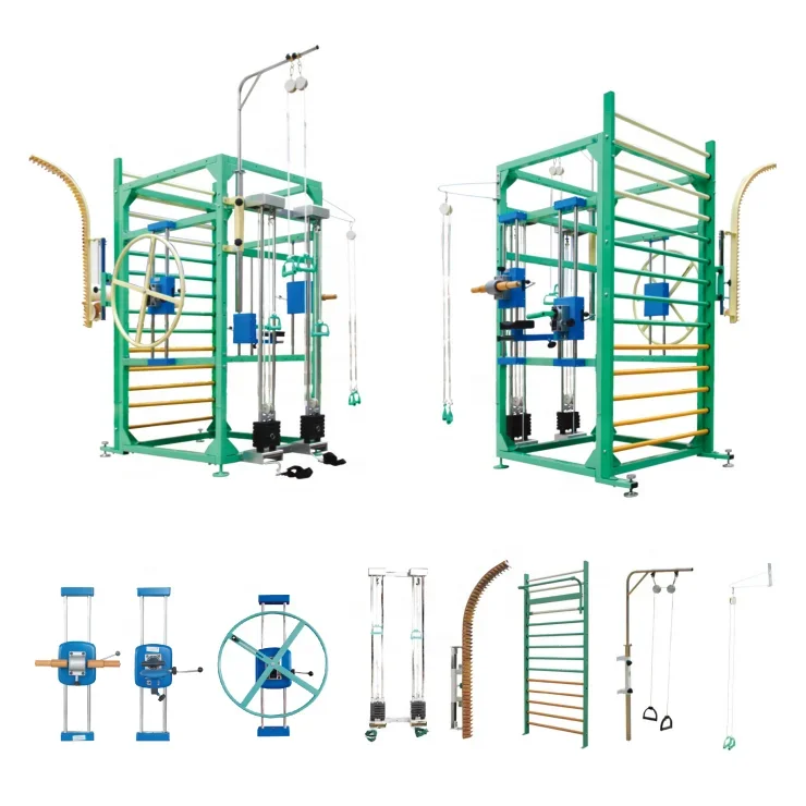 Multifunctional physical therapy trainer for rehabilitation equipment of wind hemiplegia in upper limbs and lower limbs.