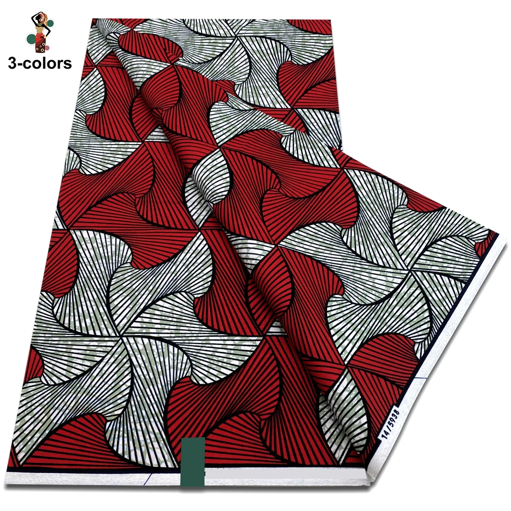 2025 شمع حقيقي مضمون قماش طباعة شمع حقيقي هولندي hollandais Pagne قماش شمع أفريقي 6 ياردات #6