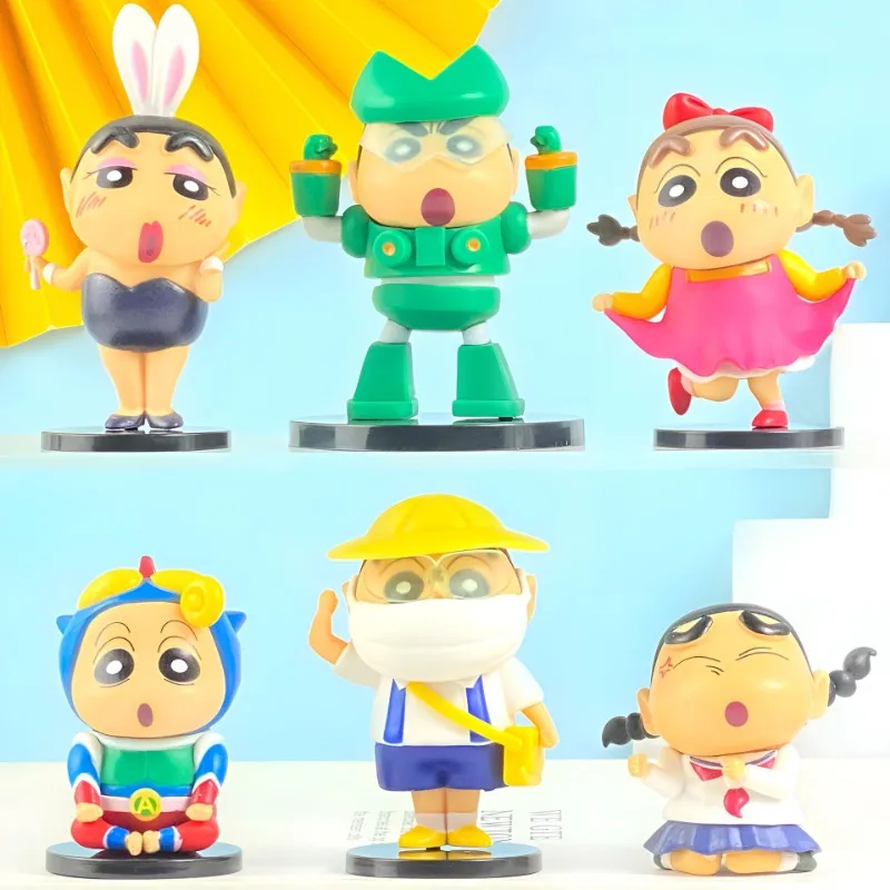 Crayon Shin-chan Casual Series Anime Figurine Car Decoration Model Toy for Friends or Children Gifts