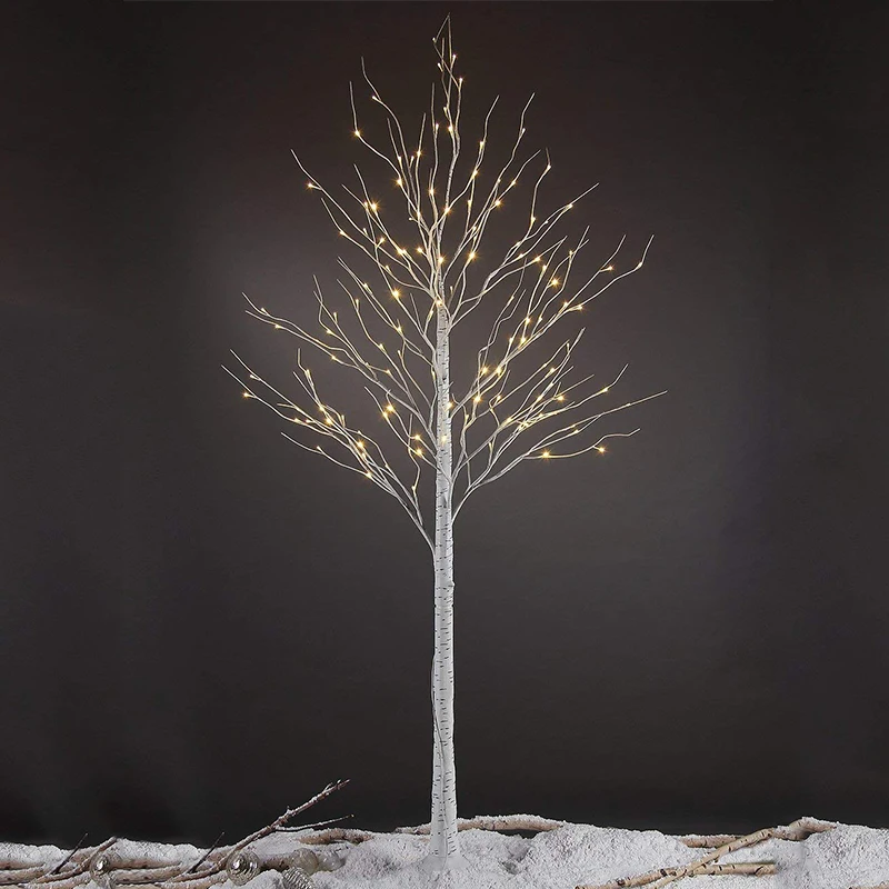 LED birch lights in different colors for indoor/outdoor Christmas decorations
