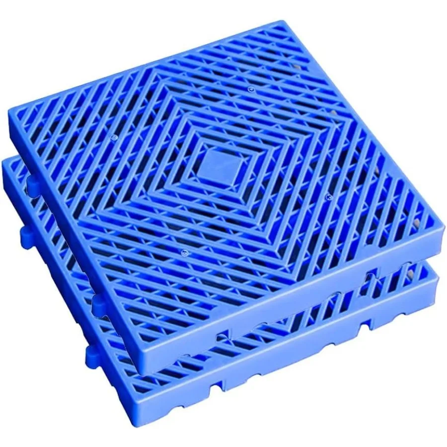

Plastic Pallet Waterproof Storage Grid Pad Lightweight Nestable Floor Pallets 2pcs HDPE Breathable Grids Article Racks for Gara