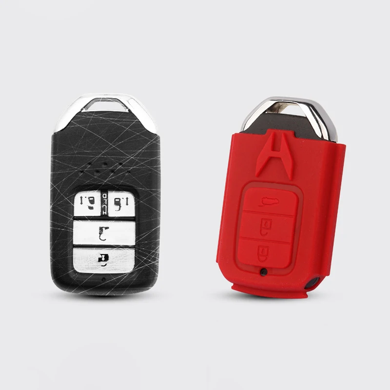 New ABS Carbon Fiber Silica Gel Car Key Case For Honda Accord Civic 10th Gen JADE VEZEL CRIDER CRV Keychain Interior Accessories