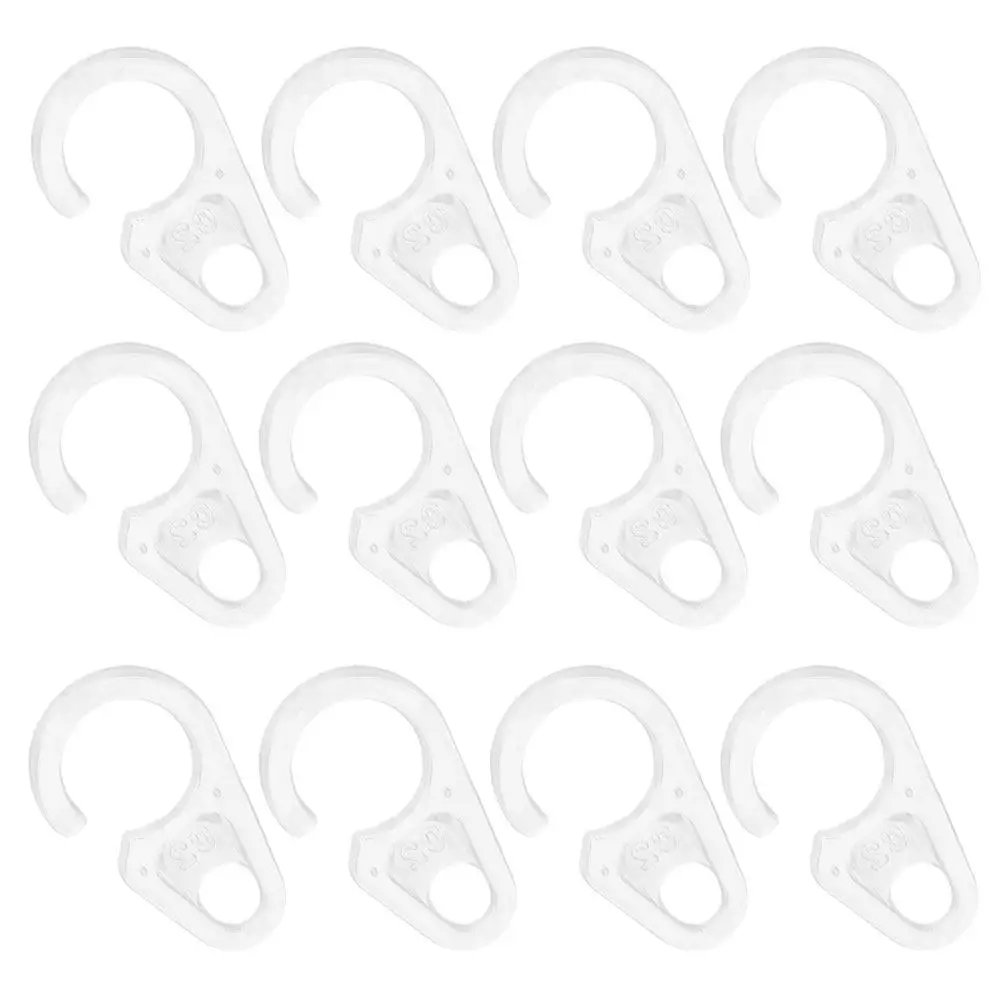 100Pcs Curtain Hooks Plastic Clear Shower Rings Slide Smoothly for Window Drapes Track Curtain Holders Home Bathroom