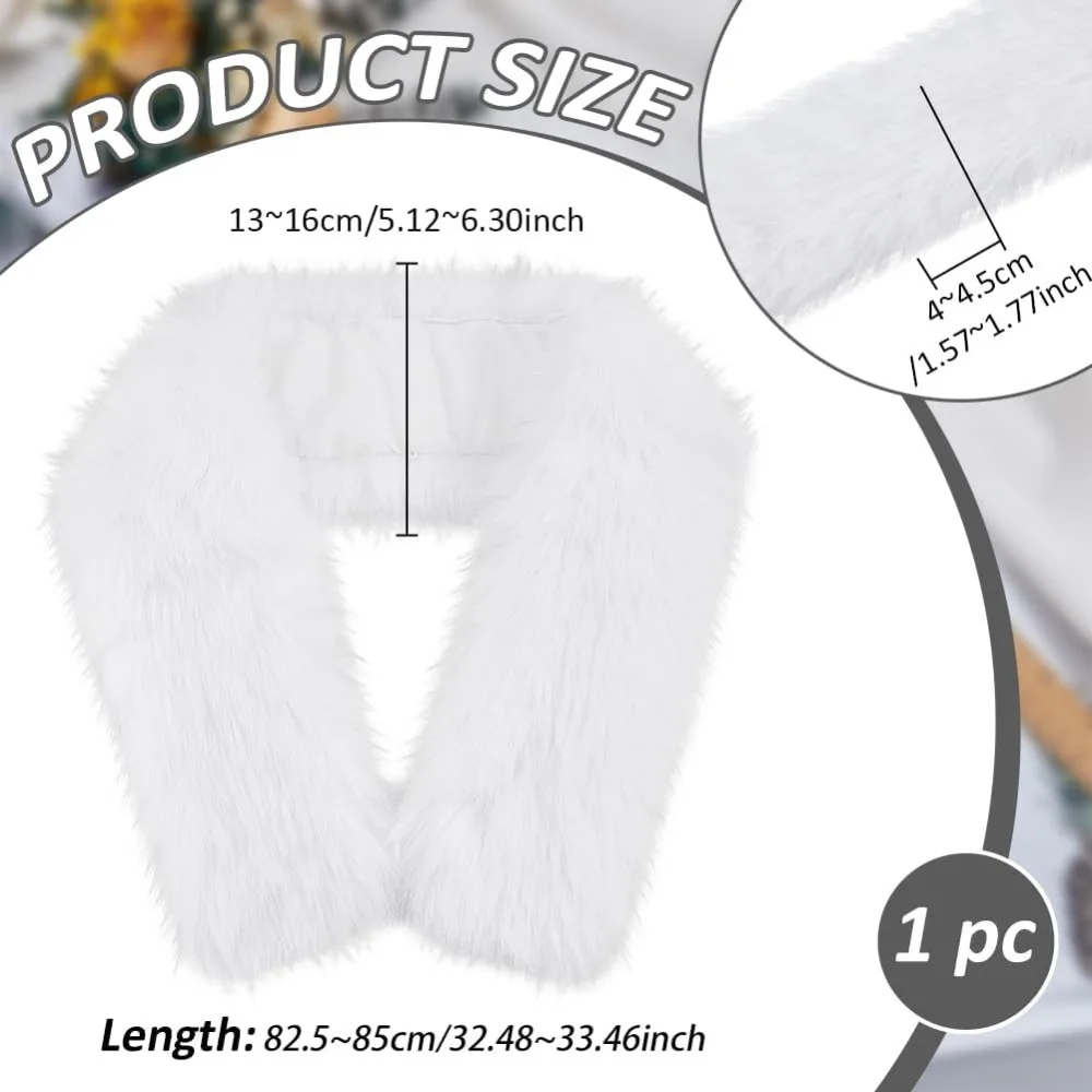 Fur Collar Fur Hood Trim Replacement Collar for Coat Sweater Jacket Sewing Craft Decor