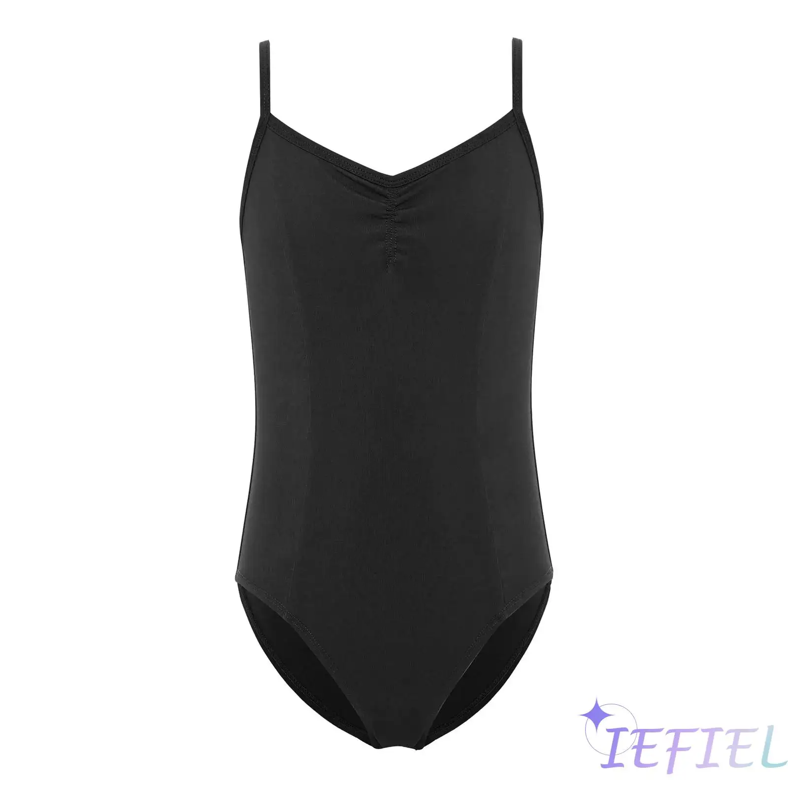 ملابس رقص الباليه المسامية للفتيات مع أشرطة قابلة للتعديل وظهر على شكل حرف V لممارسة رقص الباليه واليوجا والفحصات #1